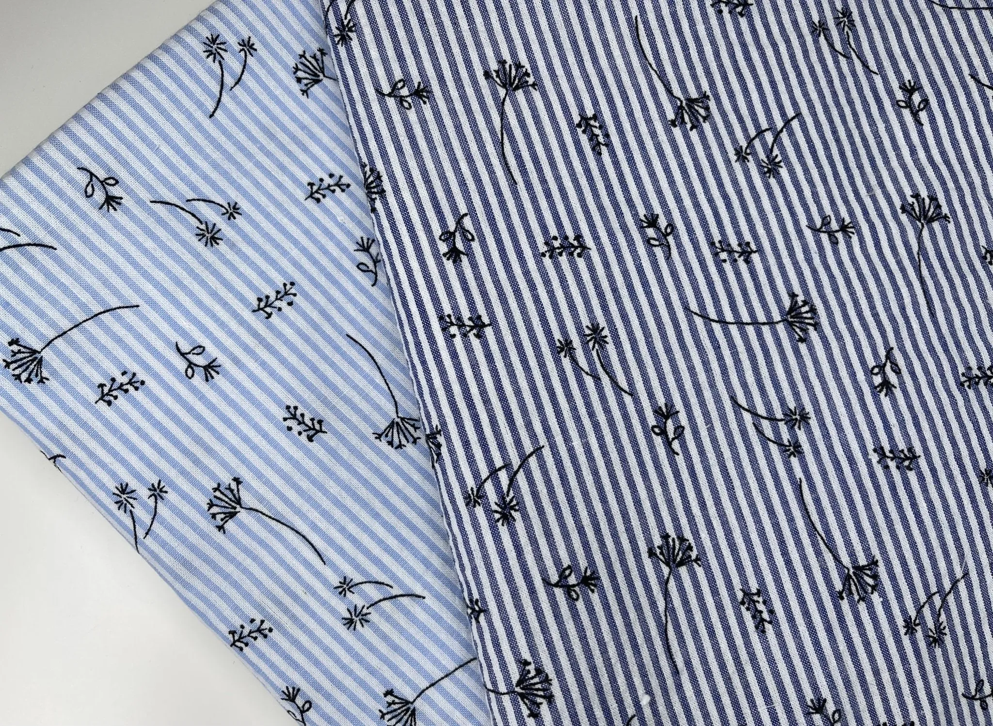 100% Cotton Seersucker Dandelion Stripes Fabric