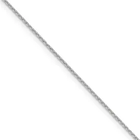 1.15mm 14k White Gold Diamond Cut Oval Open Cable Necklace Chain