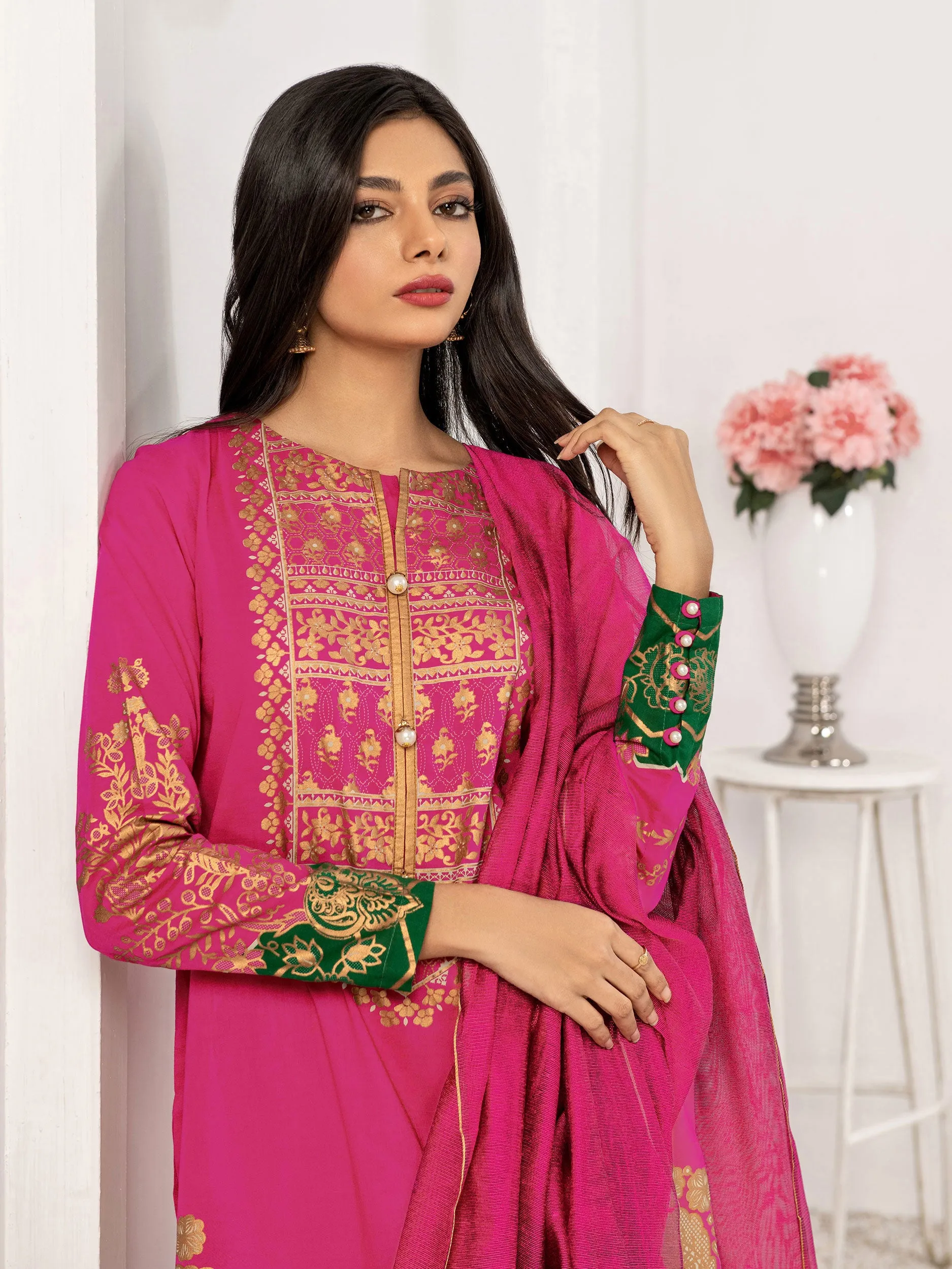 2 Piece Lawn Suit-Pasted (Unstitched)