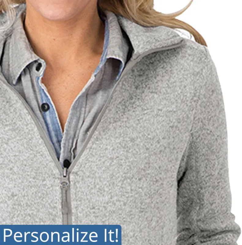 5493 |  Charles River Women's Heathered Fleece Jacket PLUS Tote Bag Combo