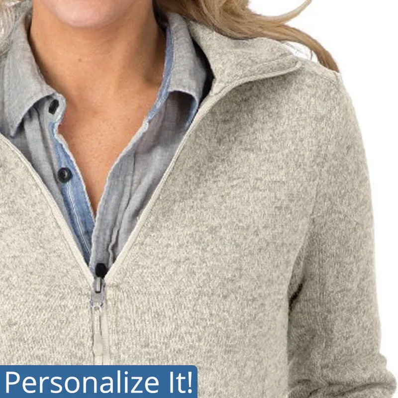 5493 |  Charles River Women's Heathered Fleece Jacket PLUS Tote Bag Combo