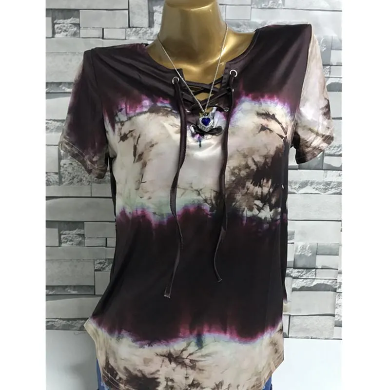 Abstract Artwork Corset Tie Top