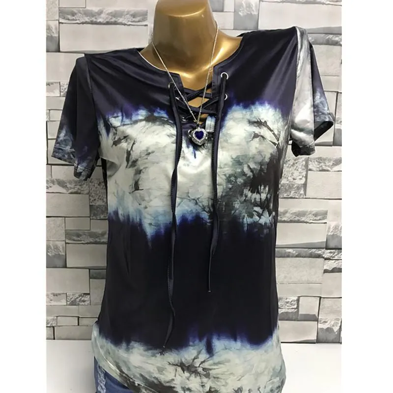 Abstract Artwork Corset Tie Top
