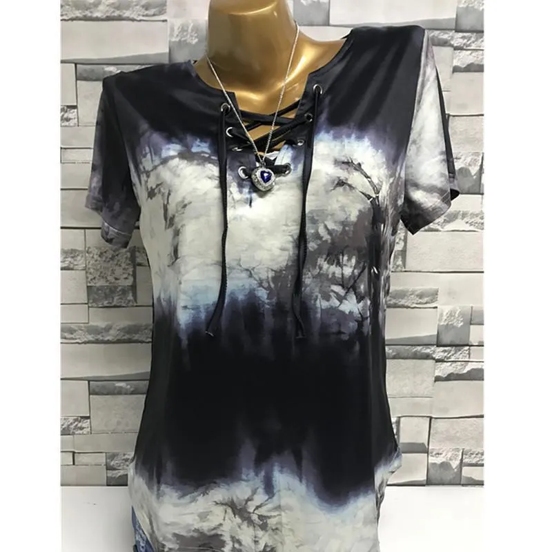 Abstract Artwork Corset Tie Top