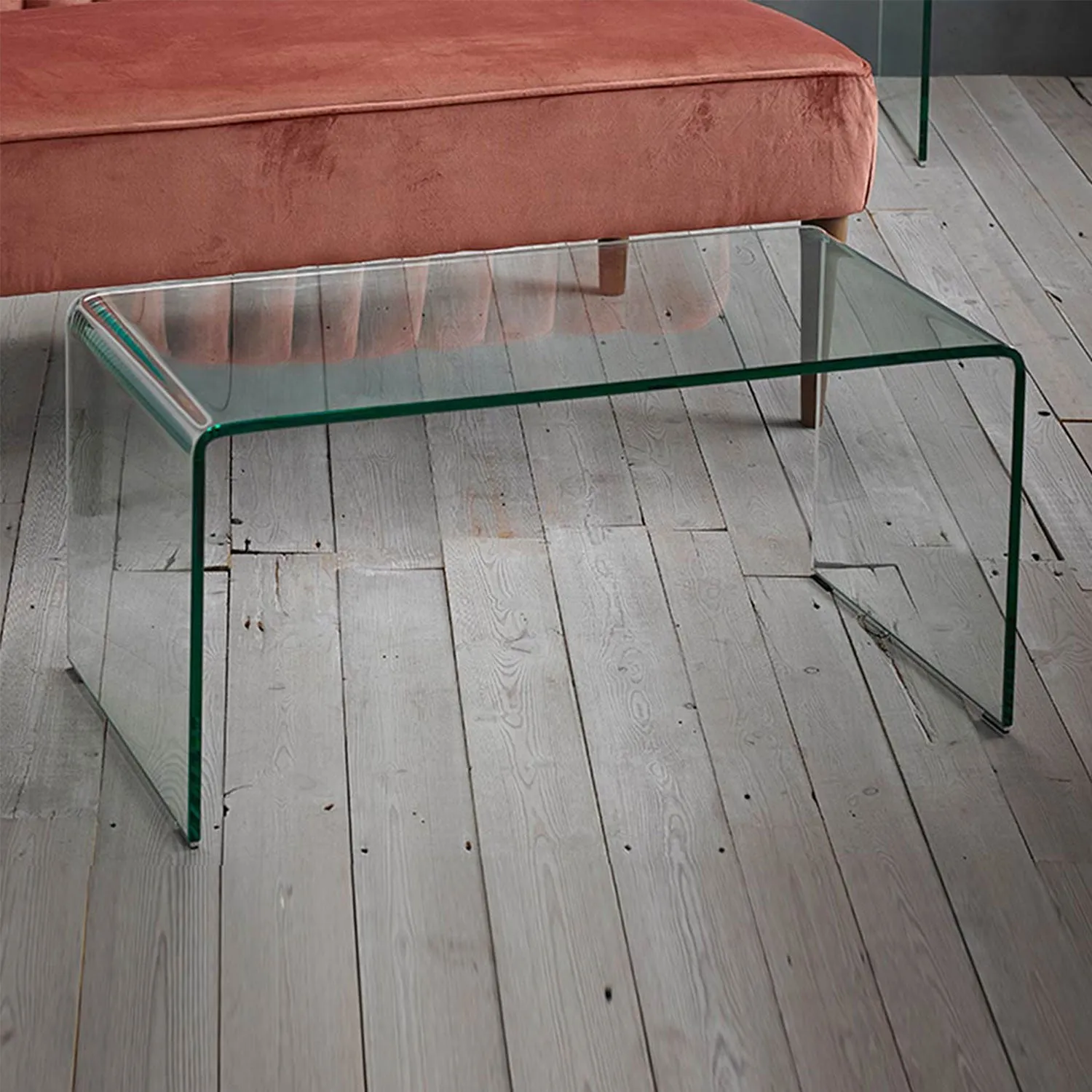 Azurro Clear Glass Coffee Table