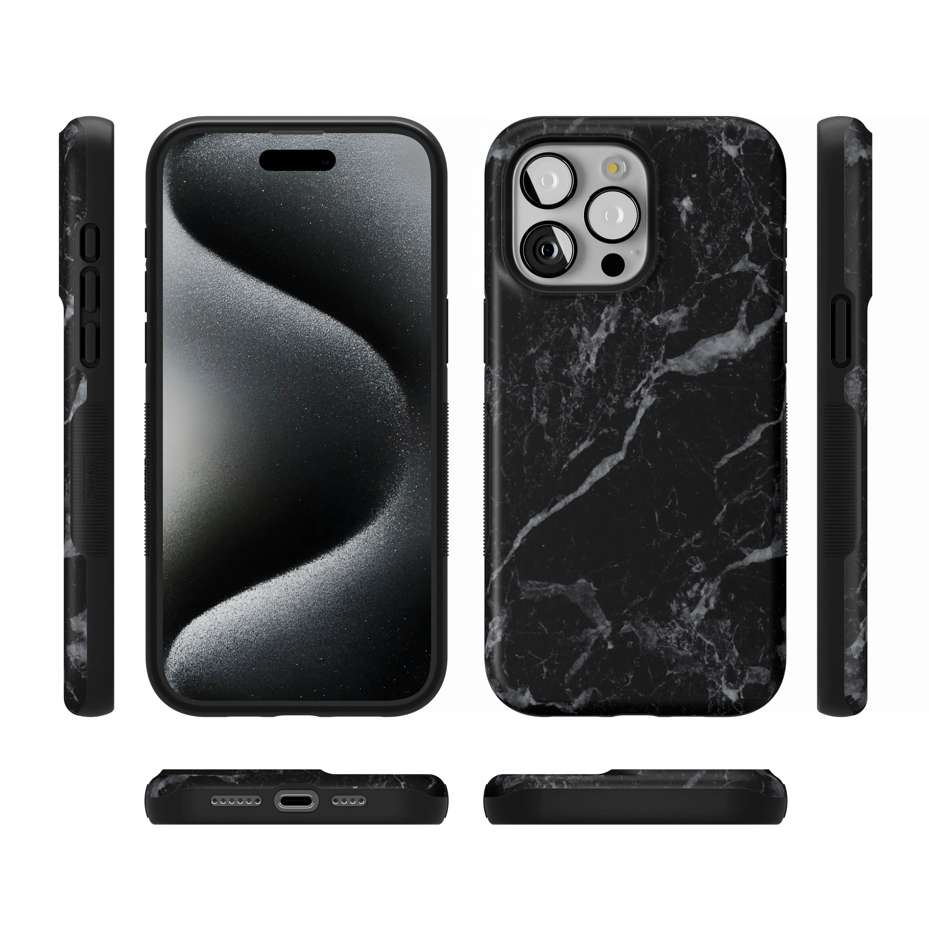 Black Pearl | Classic Black Marble Case