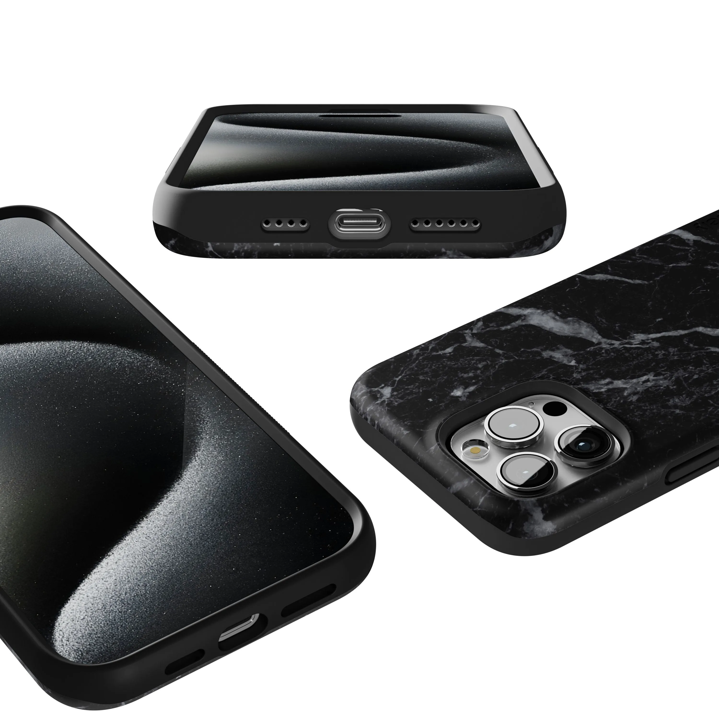 Black Pearl | Classic Black Marble Case