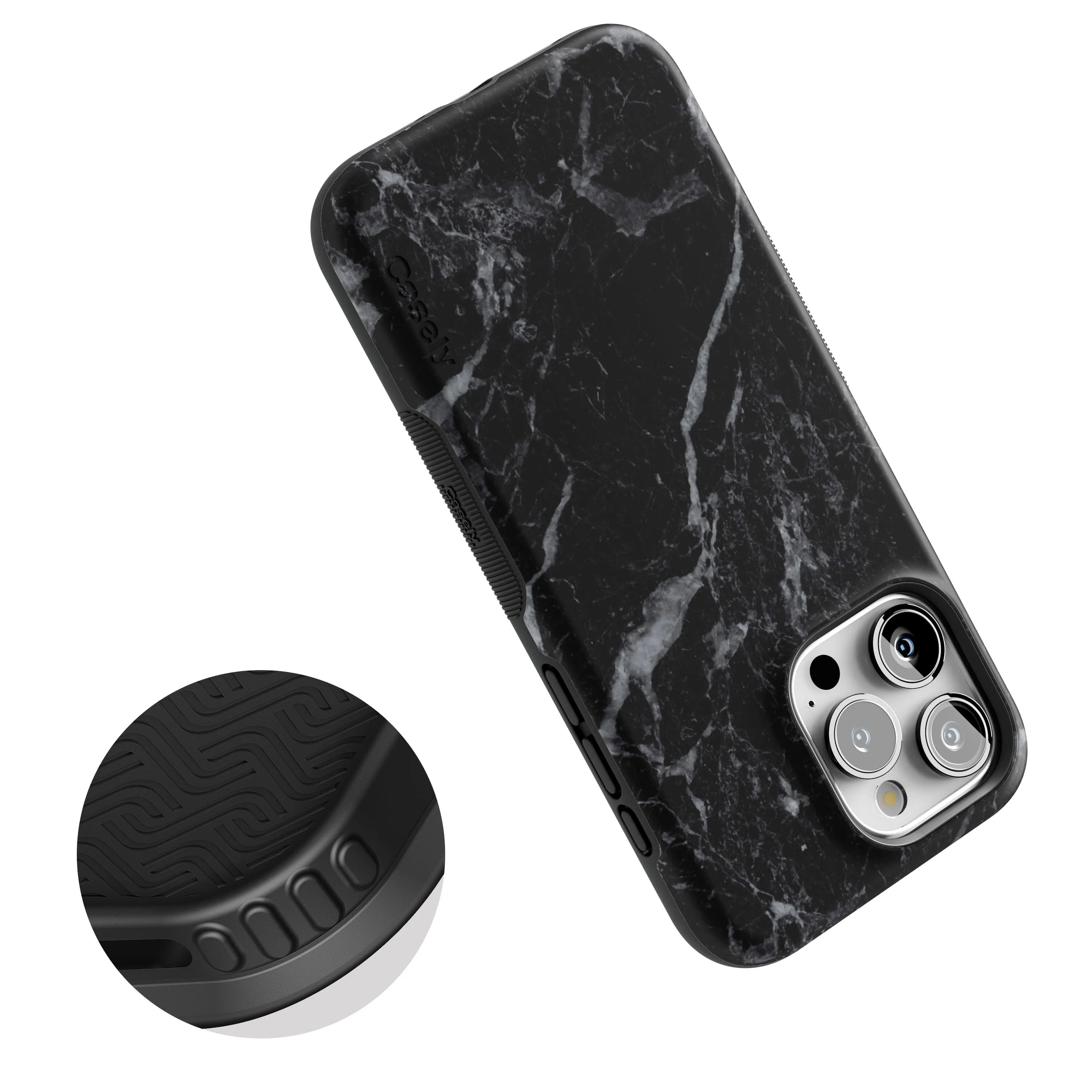 Black Pearl | Classic Black Marble Case