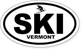 CafePress SKI Vermont Oval Sticker Oval Car Bumper Sticker