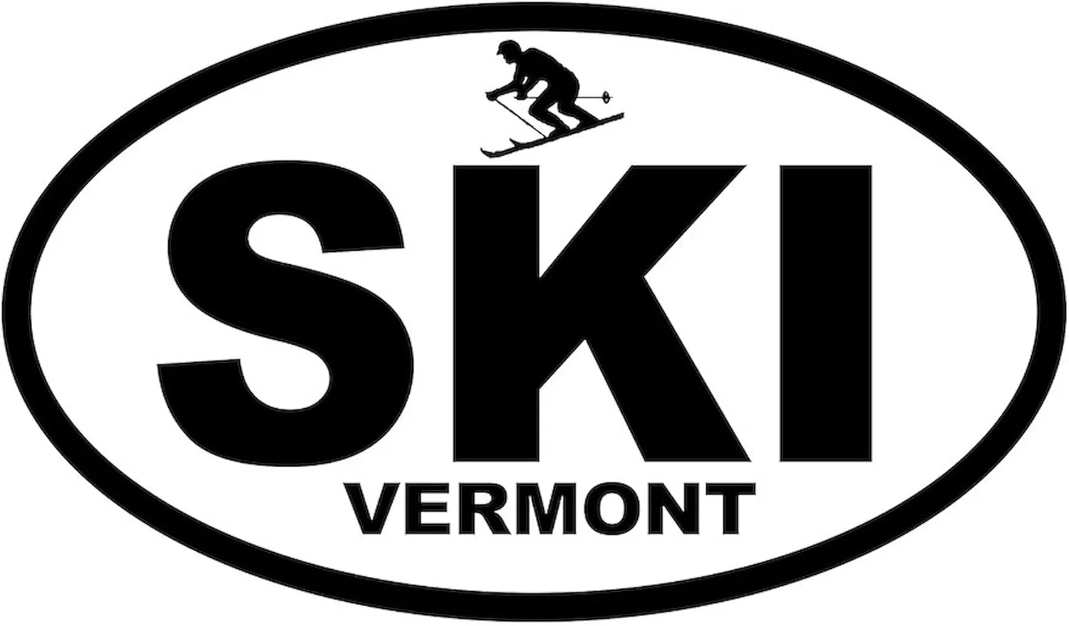 CafePress SKI Vermont Oval Sticker Oval Car Bumper Sticker