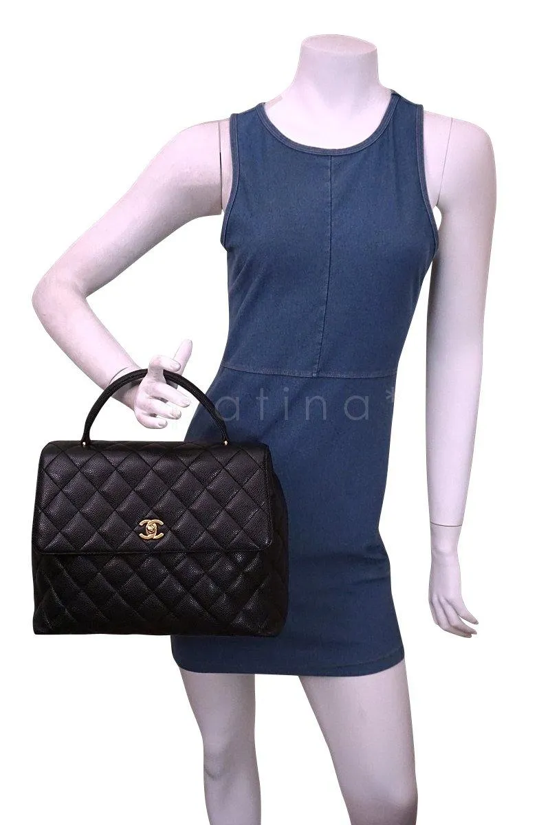 Chanel Black 2.55 Classic Quilted Kelly Flap Bag GHW