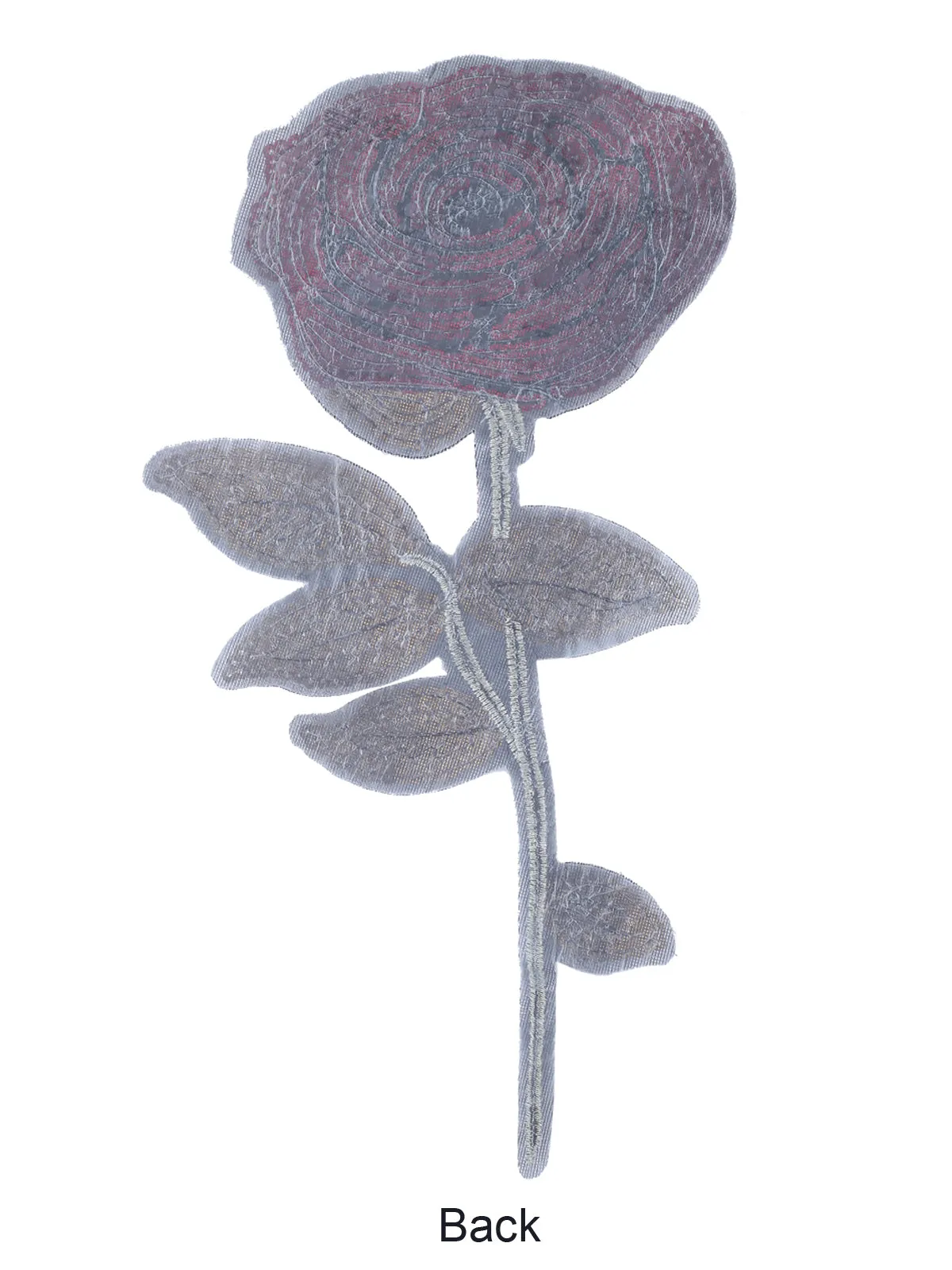 Charming Big Wide Red Rose Flower Sequins Patch