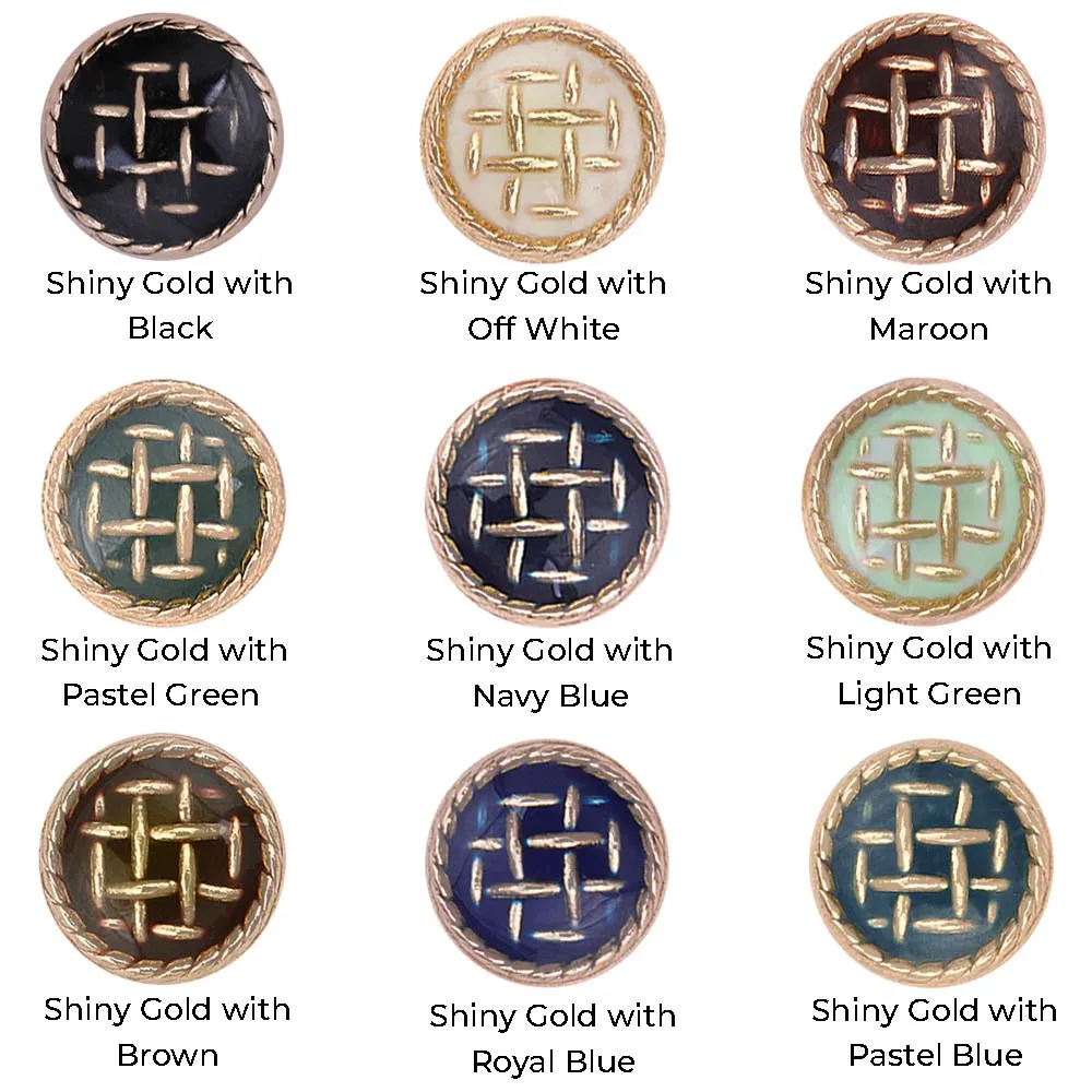 Checks Surface Lamination Kurta/Kurti Metal Buttons