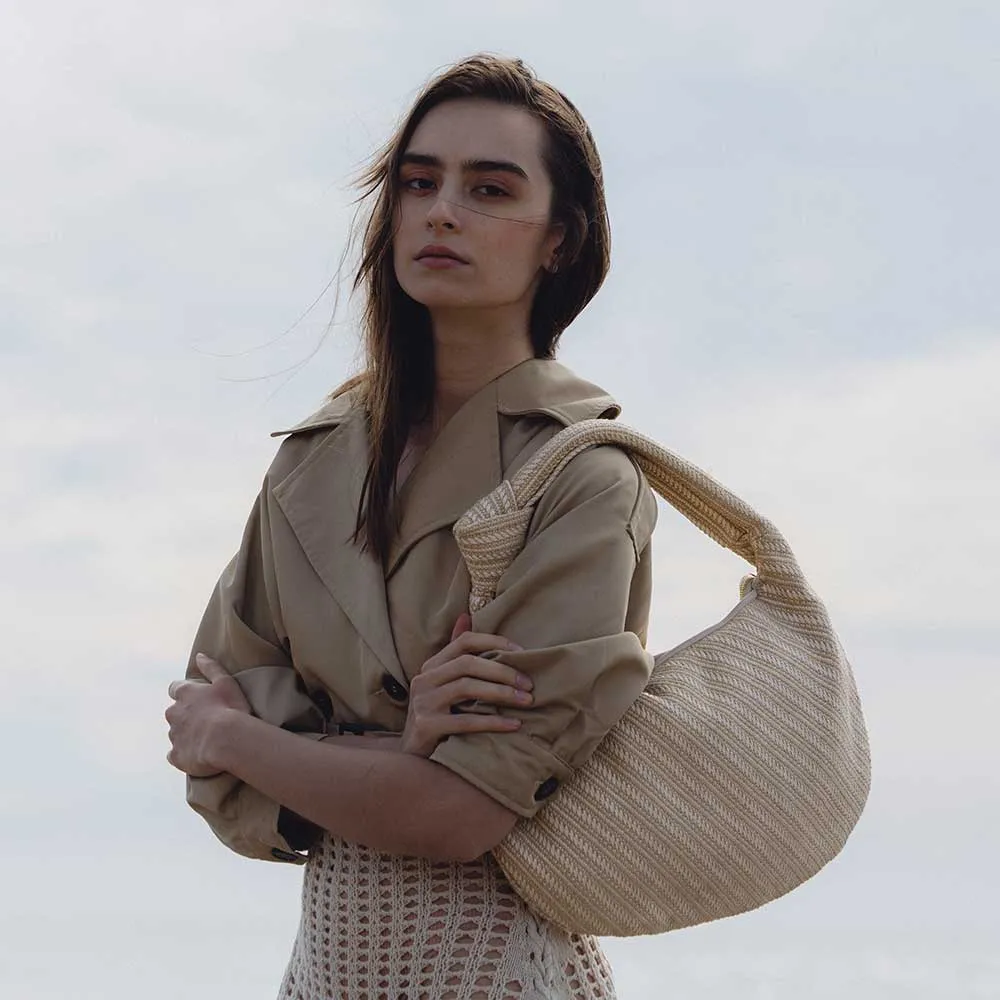 Cher Natural Raffia Large Shoulder Bag - FINAL SALE