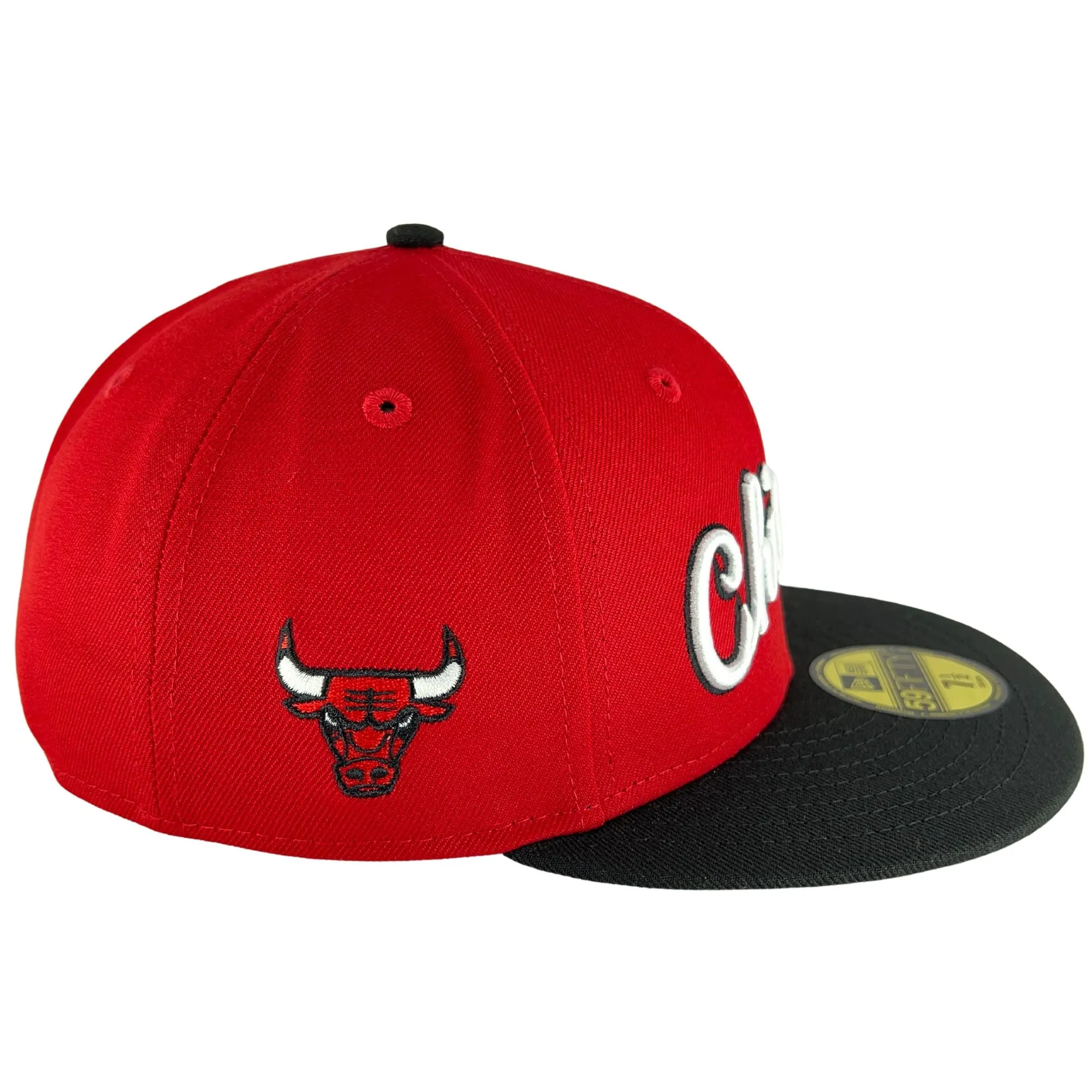 Chicago Bulls Red/Black/Green UV Script New Era 59FIFTY Fitted Hat