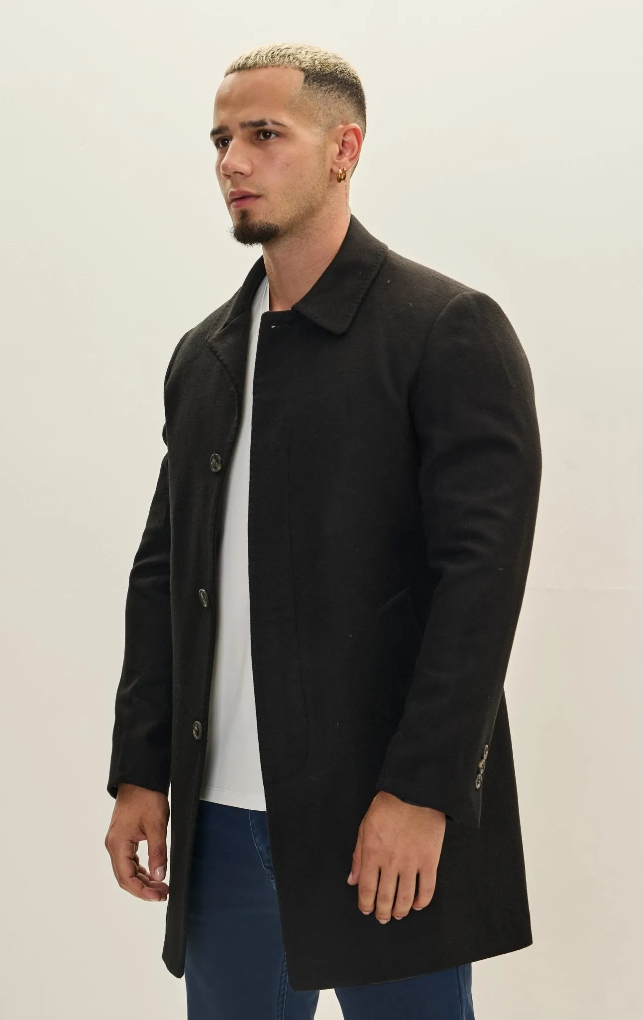 Classic Pea Coat  - Black