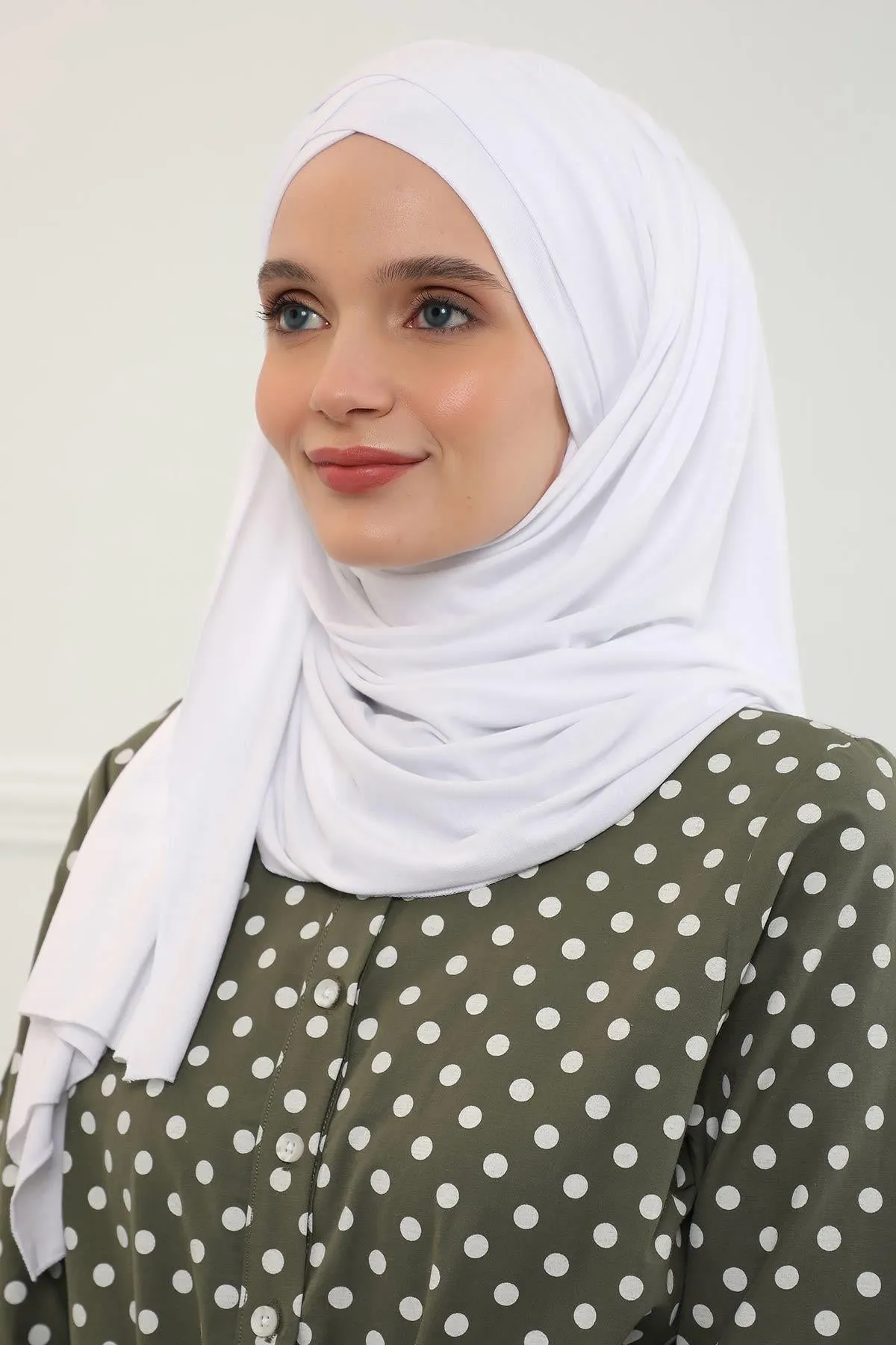 Comfortable Cross Stitched Jersey Shawl Practical Cotton Hijab for Women, Front Cross-Stitched Shirred Jersey Hijab Shawl,CPS-45