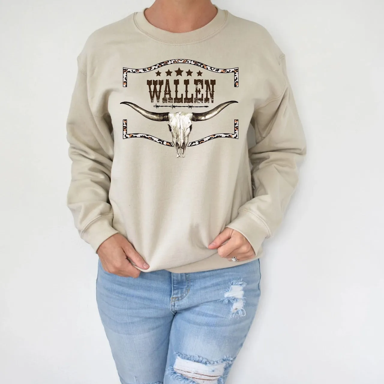 Country Bull Head Music Wallen T-shirt Tee Sweatshirt - Mens Clothing