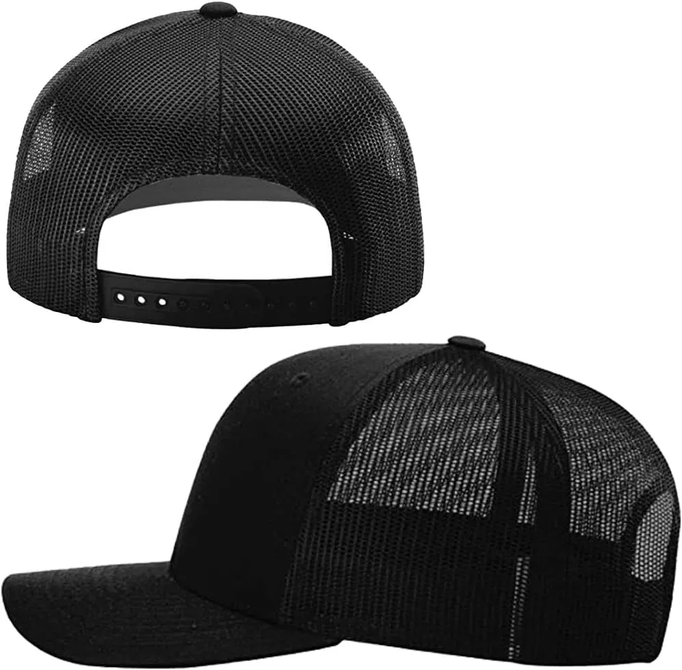 Custom Logo Embroidered Trucker Hats for Men Adjustable Snapback Mesh Cap Great for Outdoors Baseball Cap