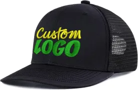 Custom Logo Embroidered Trucker Hats for Men Adjustable Snapback Mesh Cap Great for Outdoors Baseball Cap