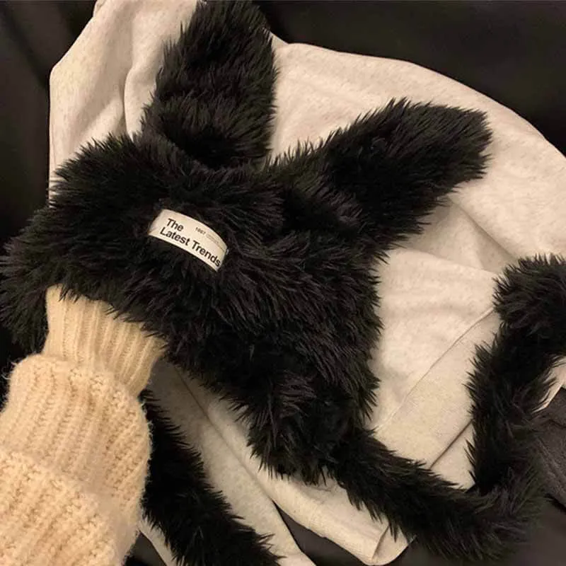Cute Rabbit Ear Trapper Hat