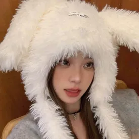 Cute Rabbit Ear Trapper Hat