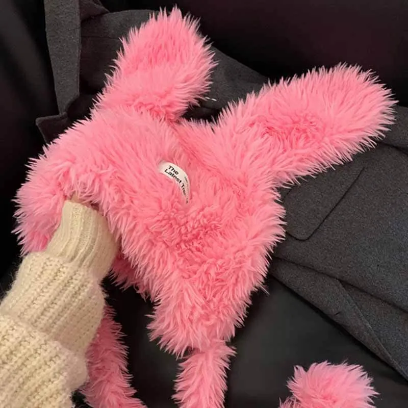 Cute Rabbit Ear Trapper Hat