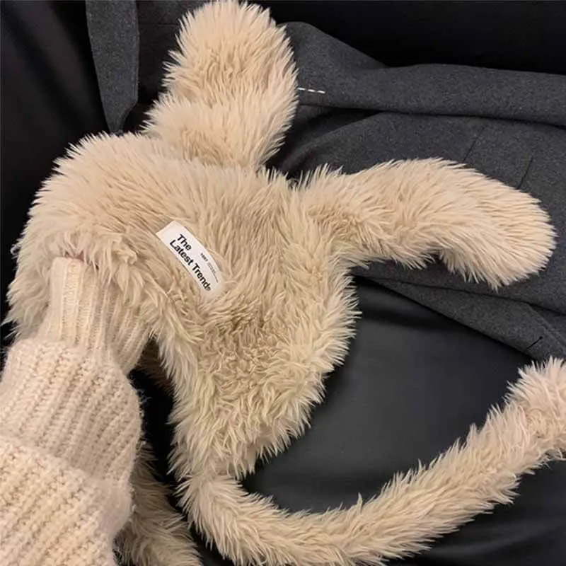 Cute Rabbit Ear Trapper Hat