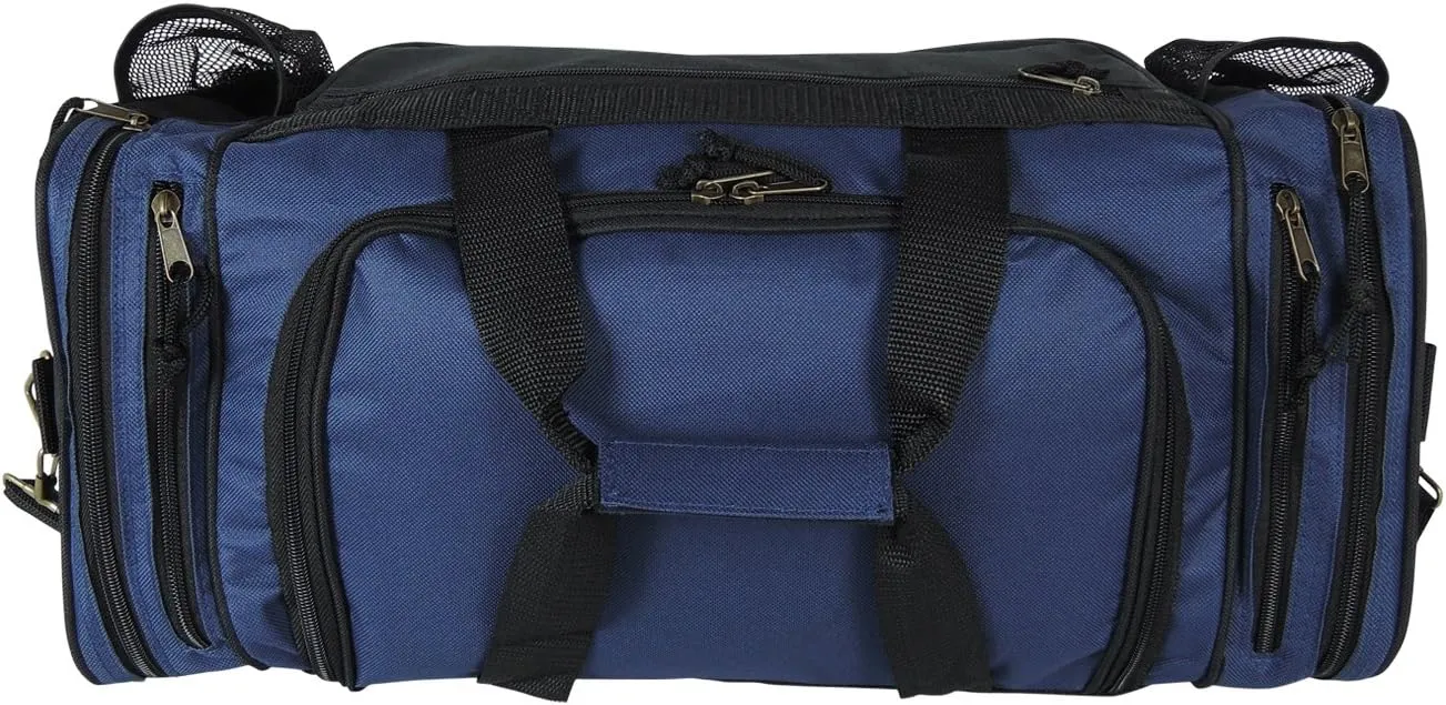 DALIX 20" Sports Duffle Bag w Mesh and Valuables Pockets Travel Gym
