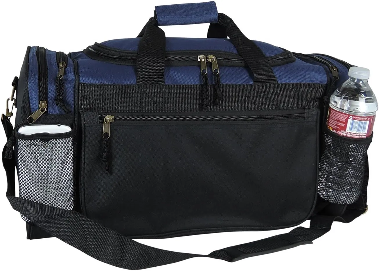 DALIX 20" Sports Duffle Bag w Mesh and Valuables Pockets Travel Gym