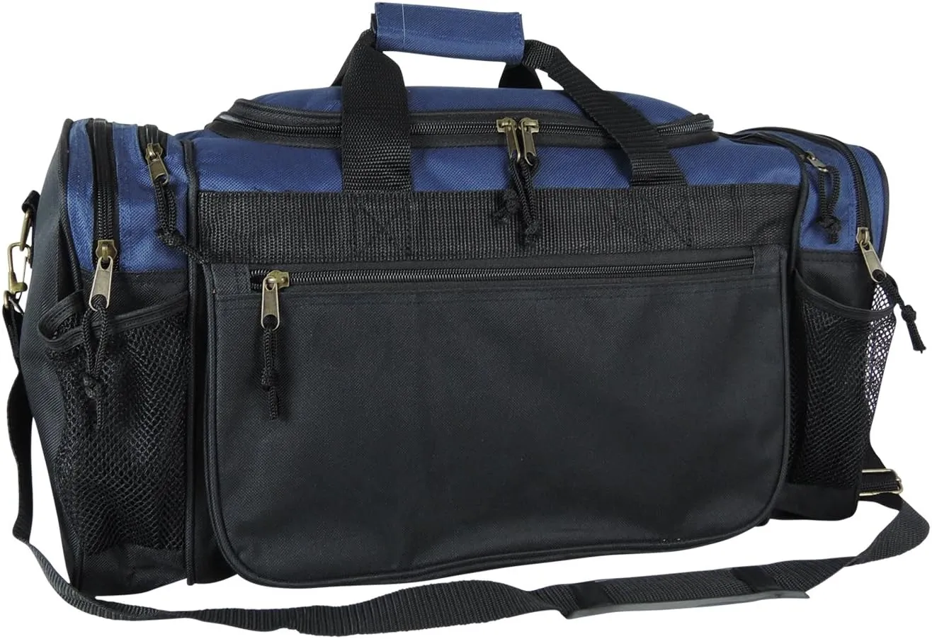 DALIX 20" Sports Duffle Bag w Mesh and Valuables Pockets Travel Gym