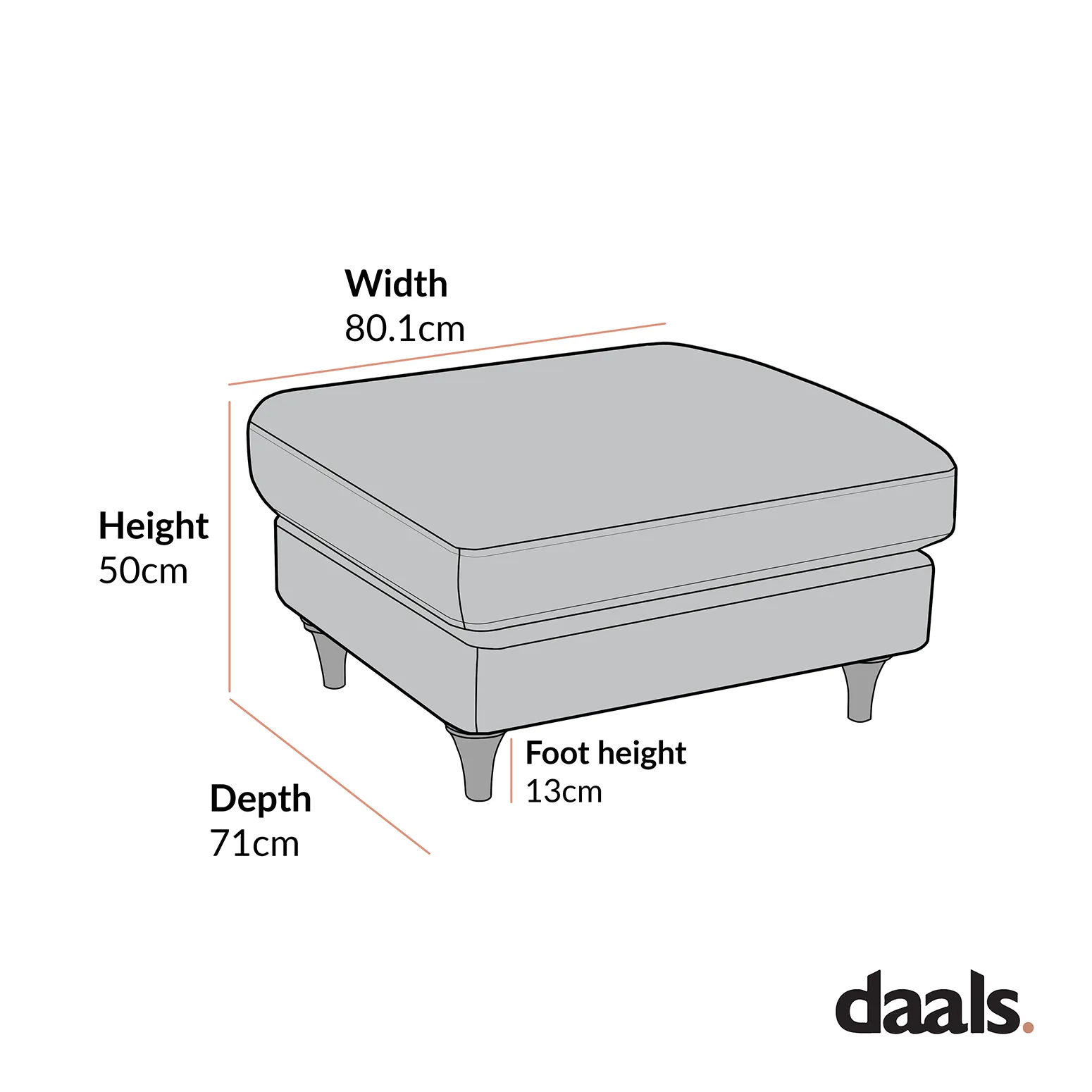 Daphnis Aegean Blue Velvet Sofa, Footstool