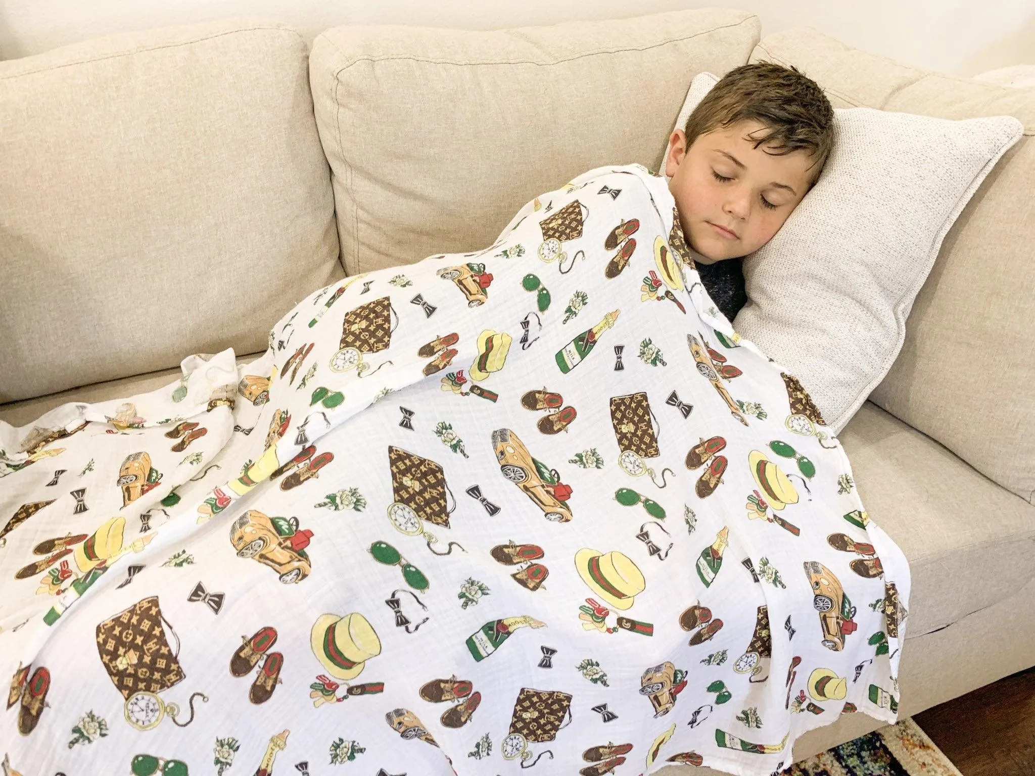 Dapper Napper Baby Muslin Swaddle Blanket