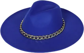 Dcvmvmn Women Chain Adjustable Big Brim Hat Unisex Fedora Hat Jazz Winter Hat Dcvmvmn Women Chain Adjustable Big Brim Hat Unisex Fedora Hat Jazz Winter Hat