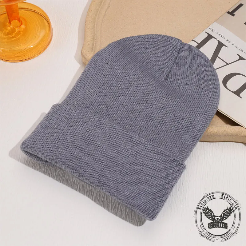 Demon Horned Knitted Beanie Hat