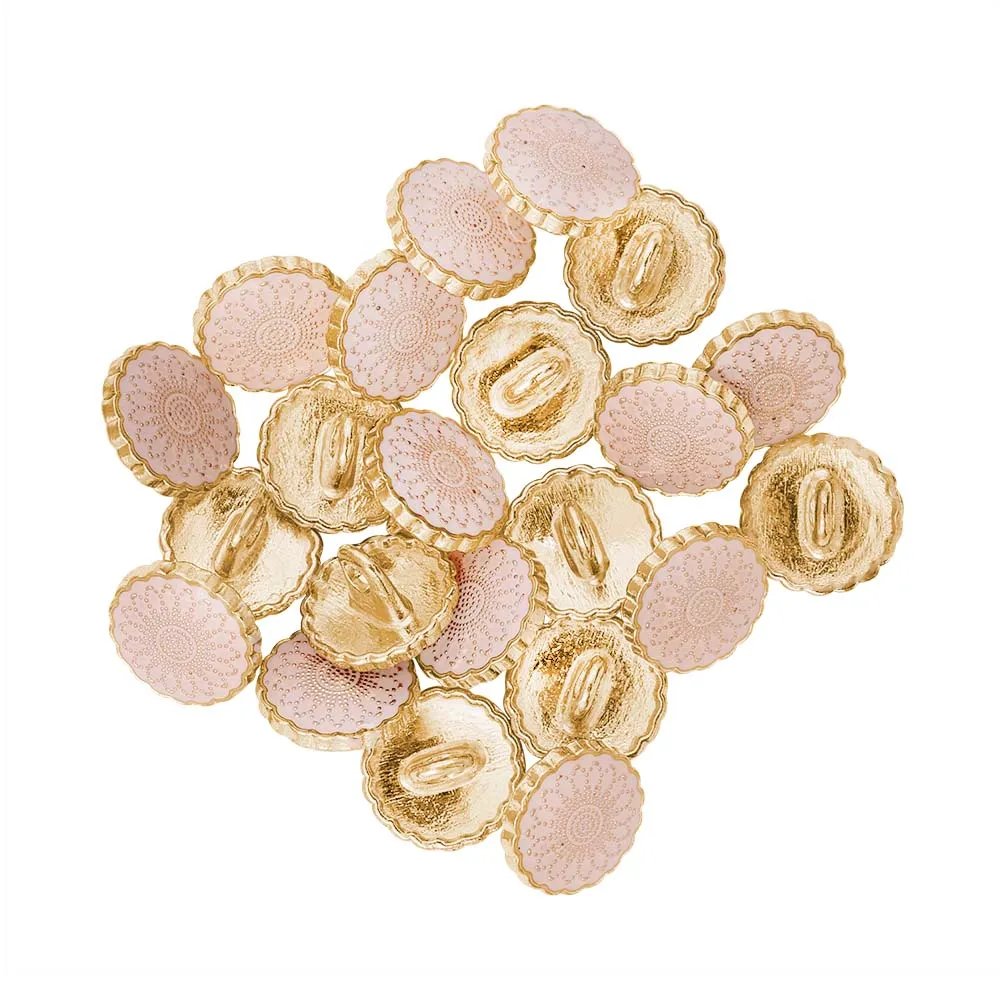 Designer Scalloped Rim Lamination Metal Kurta/Kurti Buttons