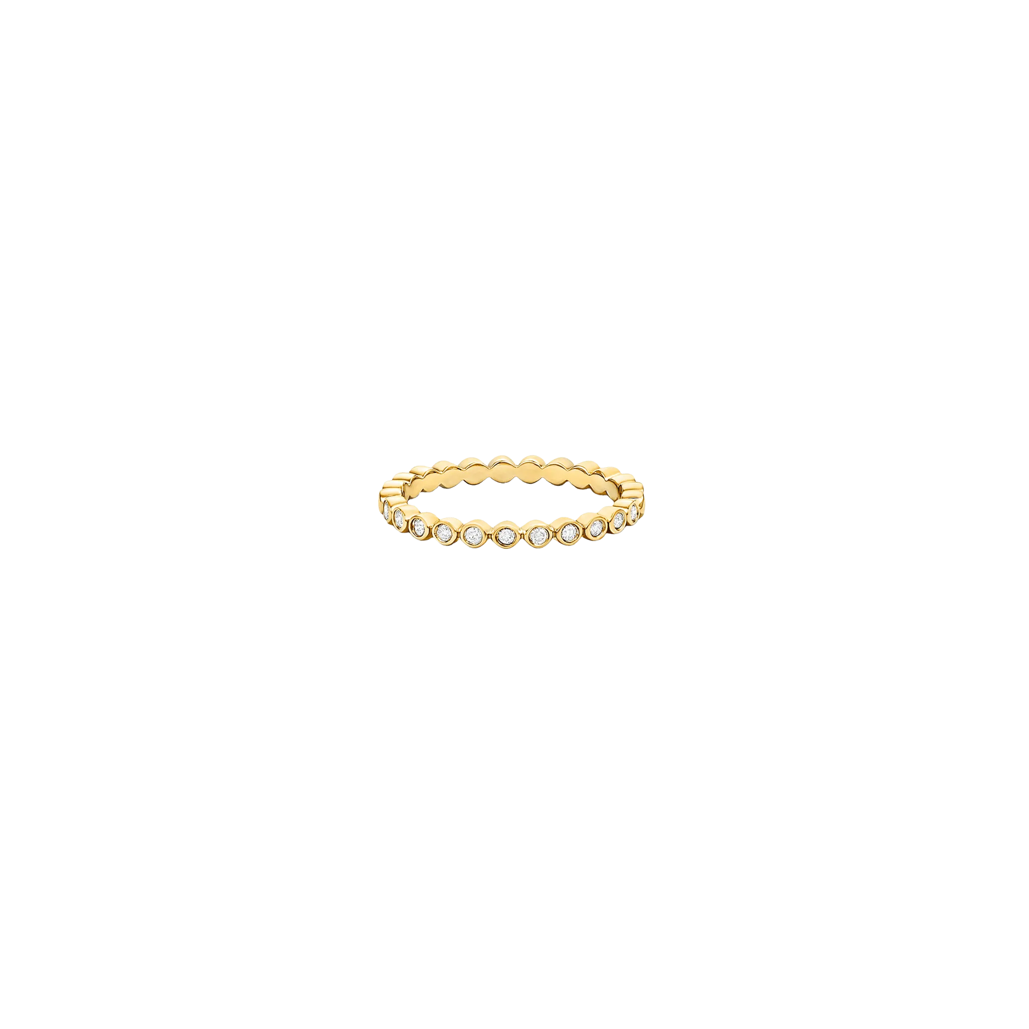 Diamond Bubble Ring - 14K White Gold