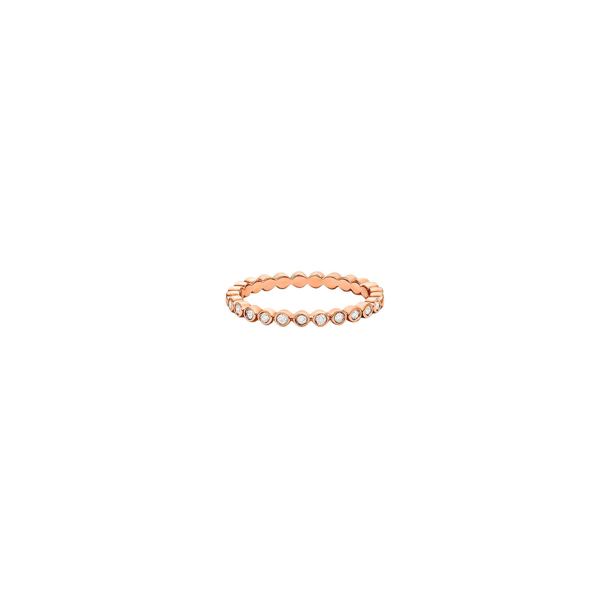 Diamond Bubble Ring - 14K White Gold