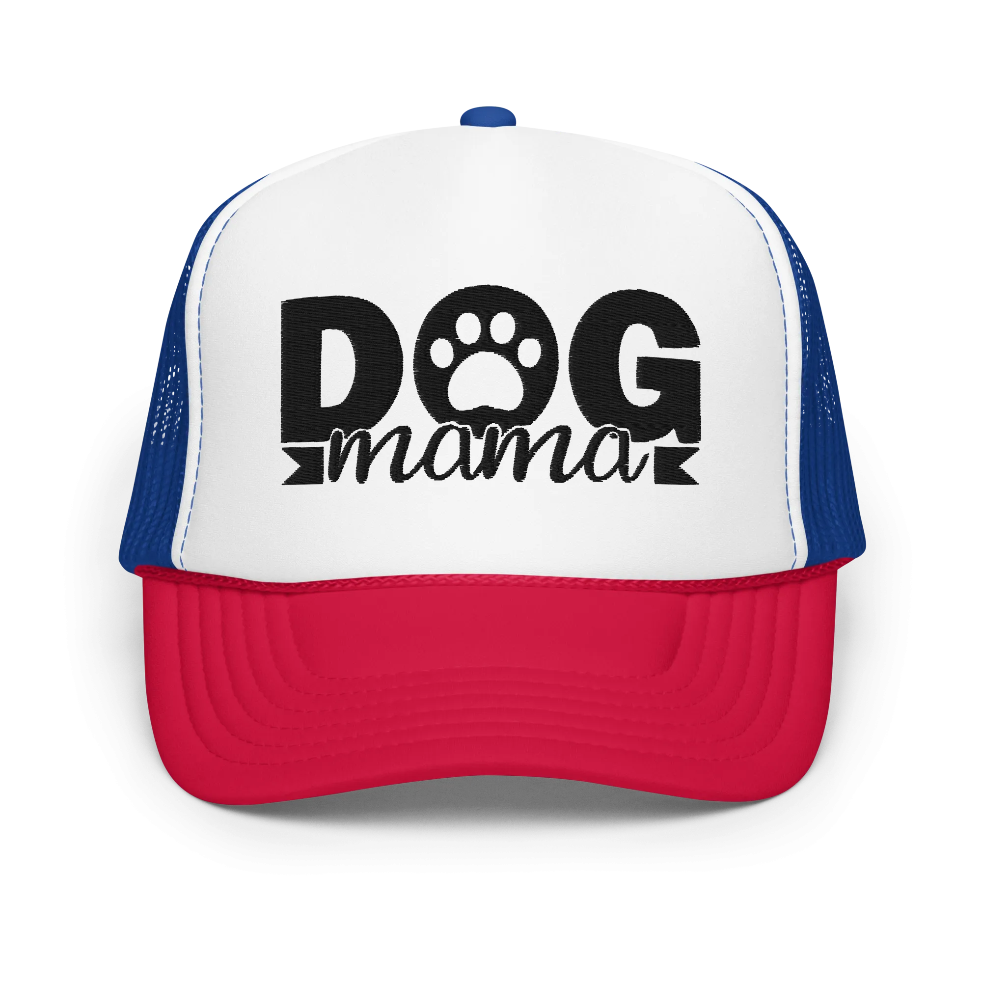 Dog Mama Trucker Hat Embroidered Design