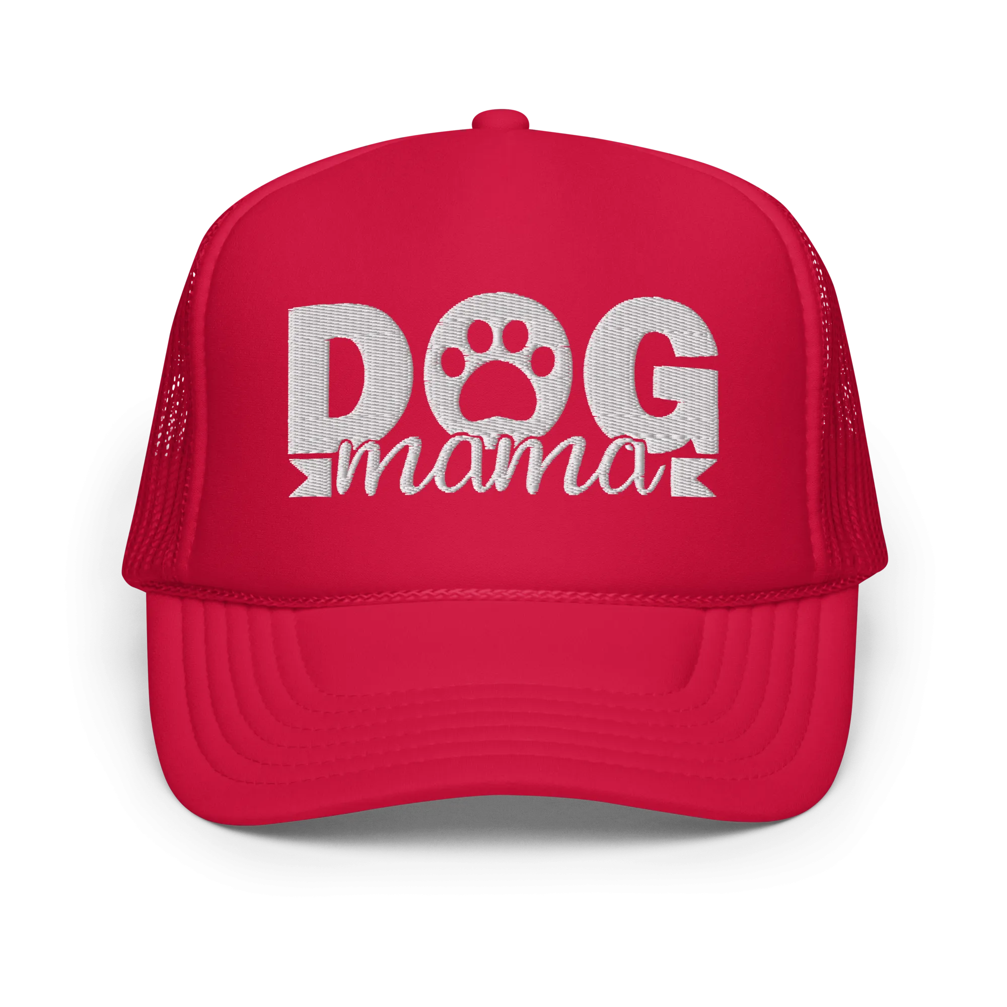 Dog Mama Trucker Hat Embroidered Design