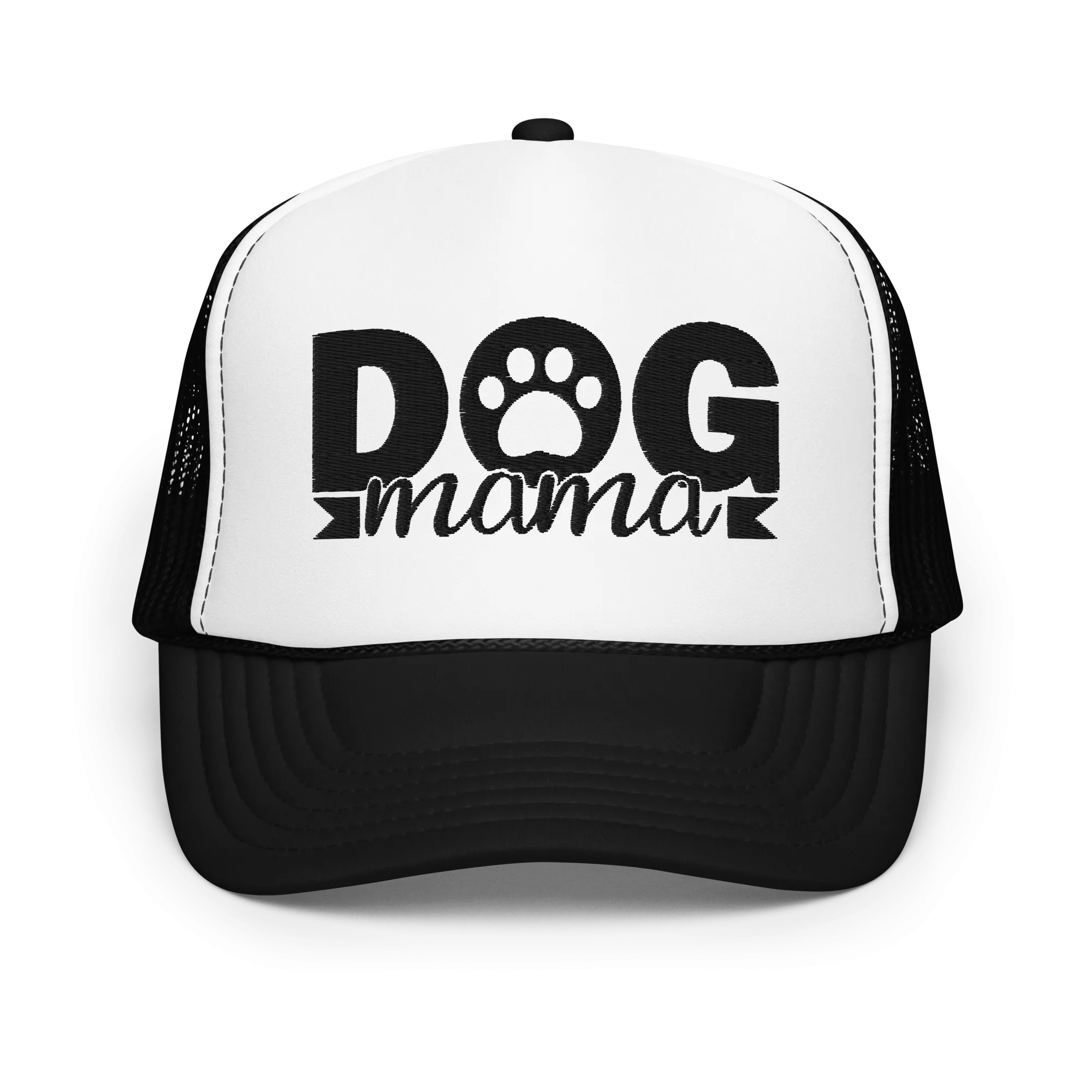 Dog Mama Trucker Hat Embroidered Design