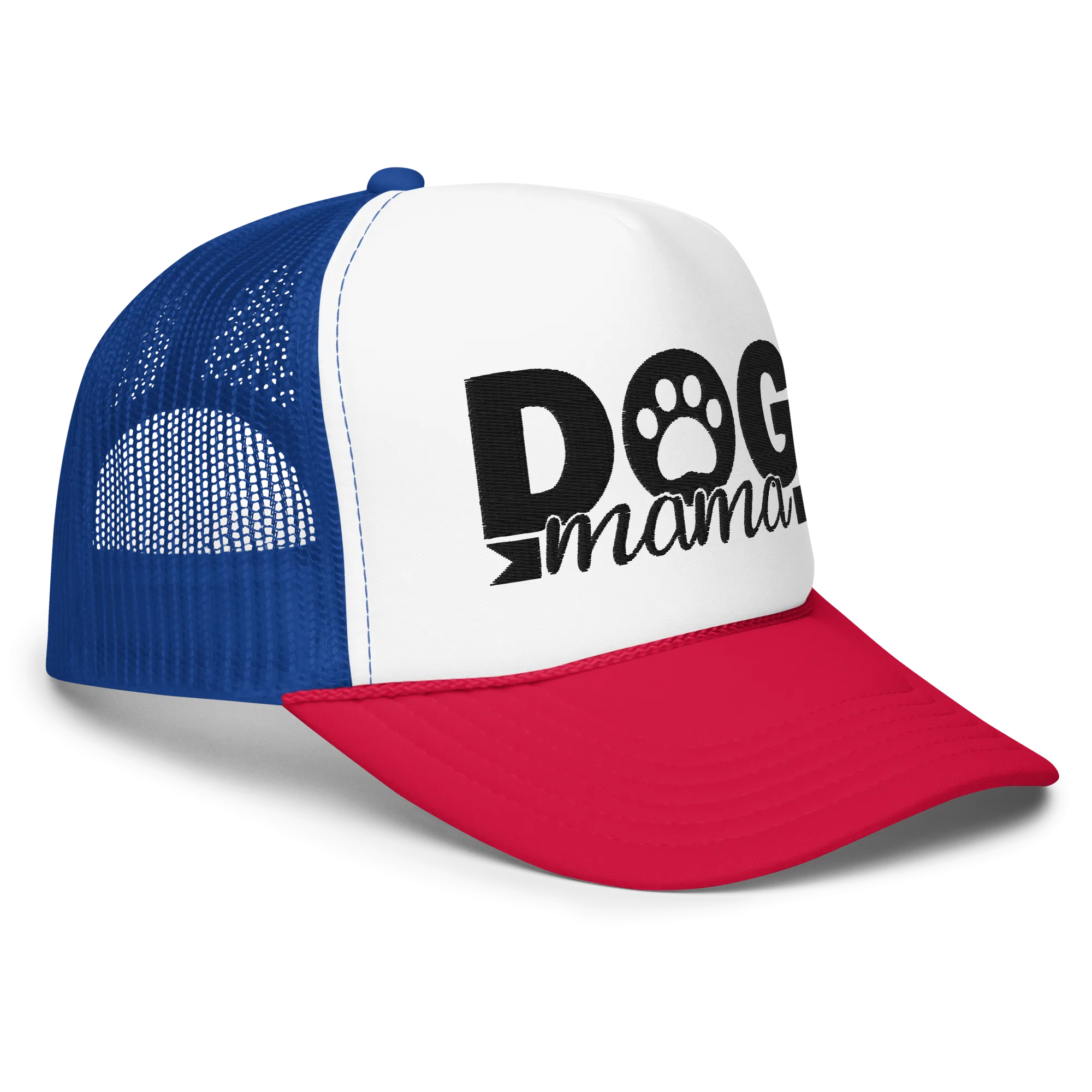 Dog Mama Trucker Hat Embroidered Design