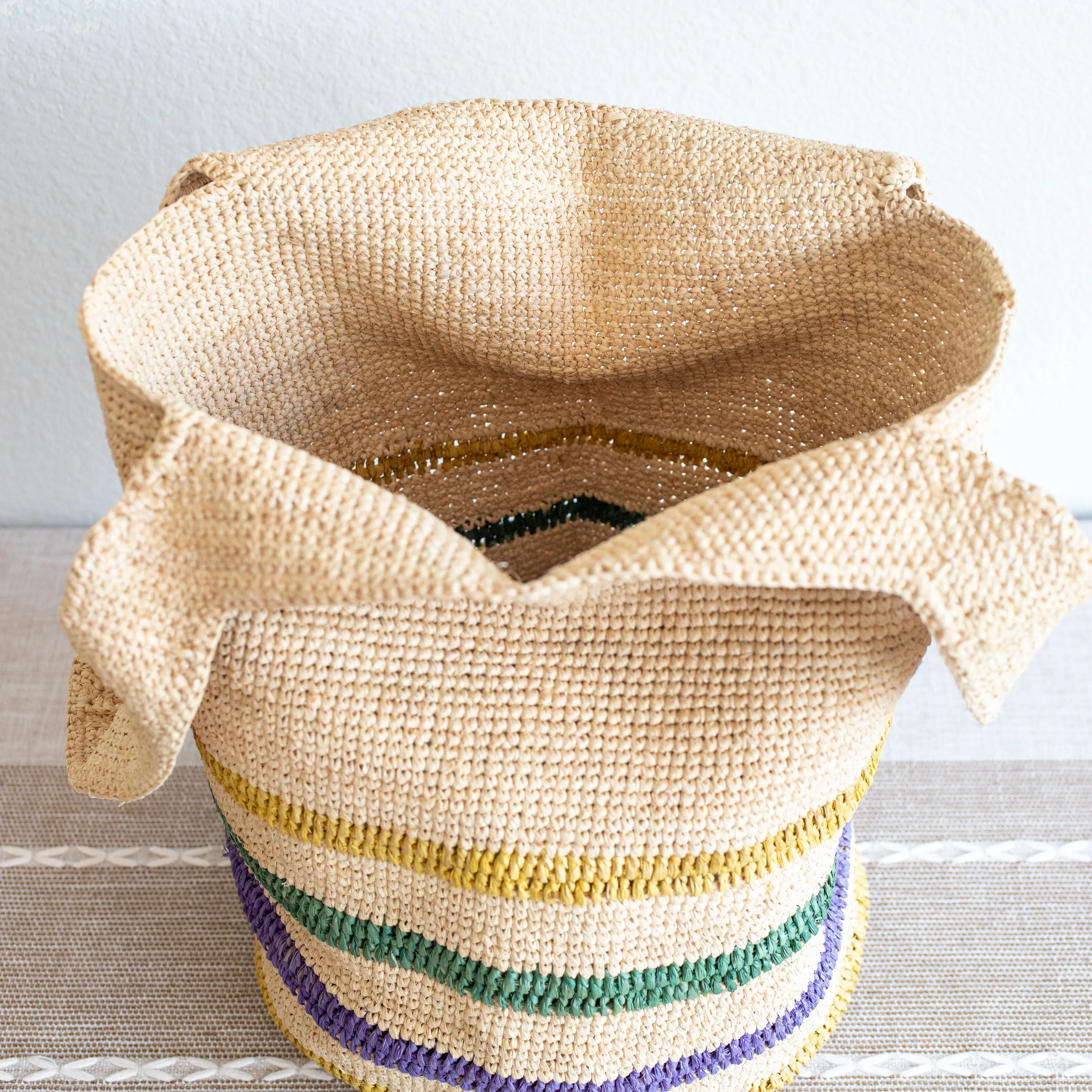 Elena Handbags Women's Large Soft Raffia Woven Summer Straw Tote