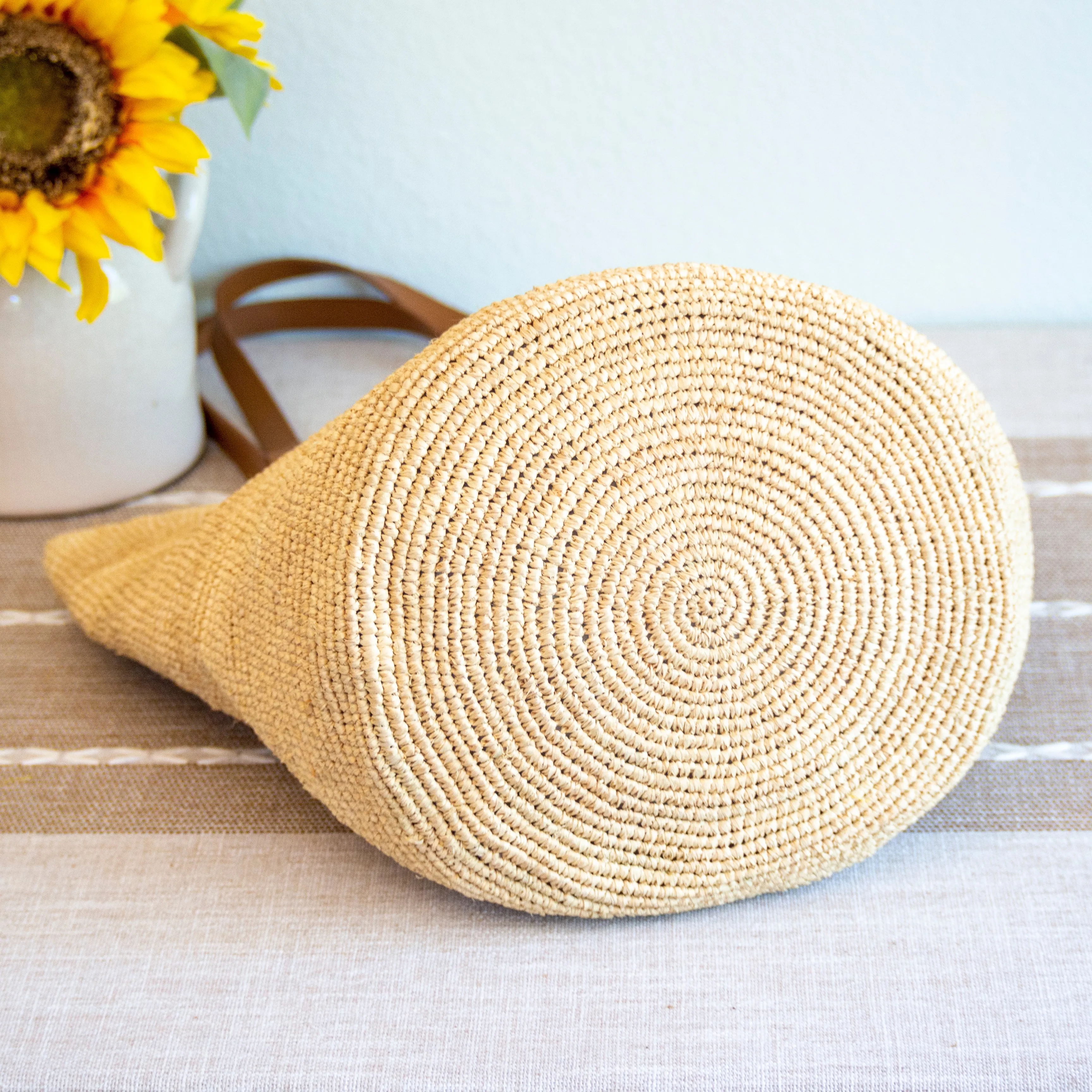 Elena Handbags Women's Large Soft Raffia Woven Summer Straw Tote