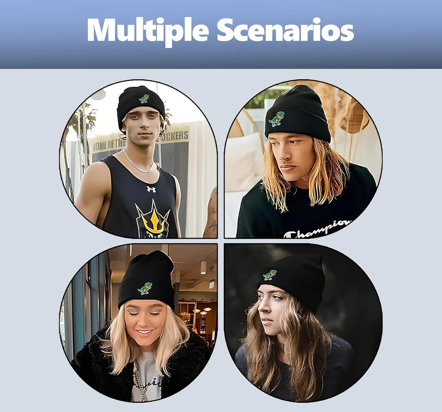 Embroidered Beanie Hats for Men Women, Winter Funny Knit Hat, Stuff Accessories Gifts