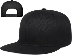 Embroidery Flat Bill Hats for Men Flat Brim Snapback Hats for Men Snap Back Mens Trucker Golf Hat