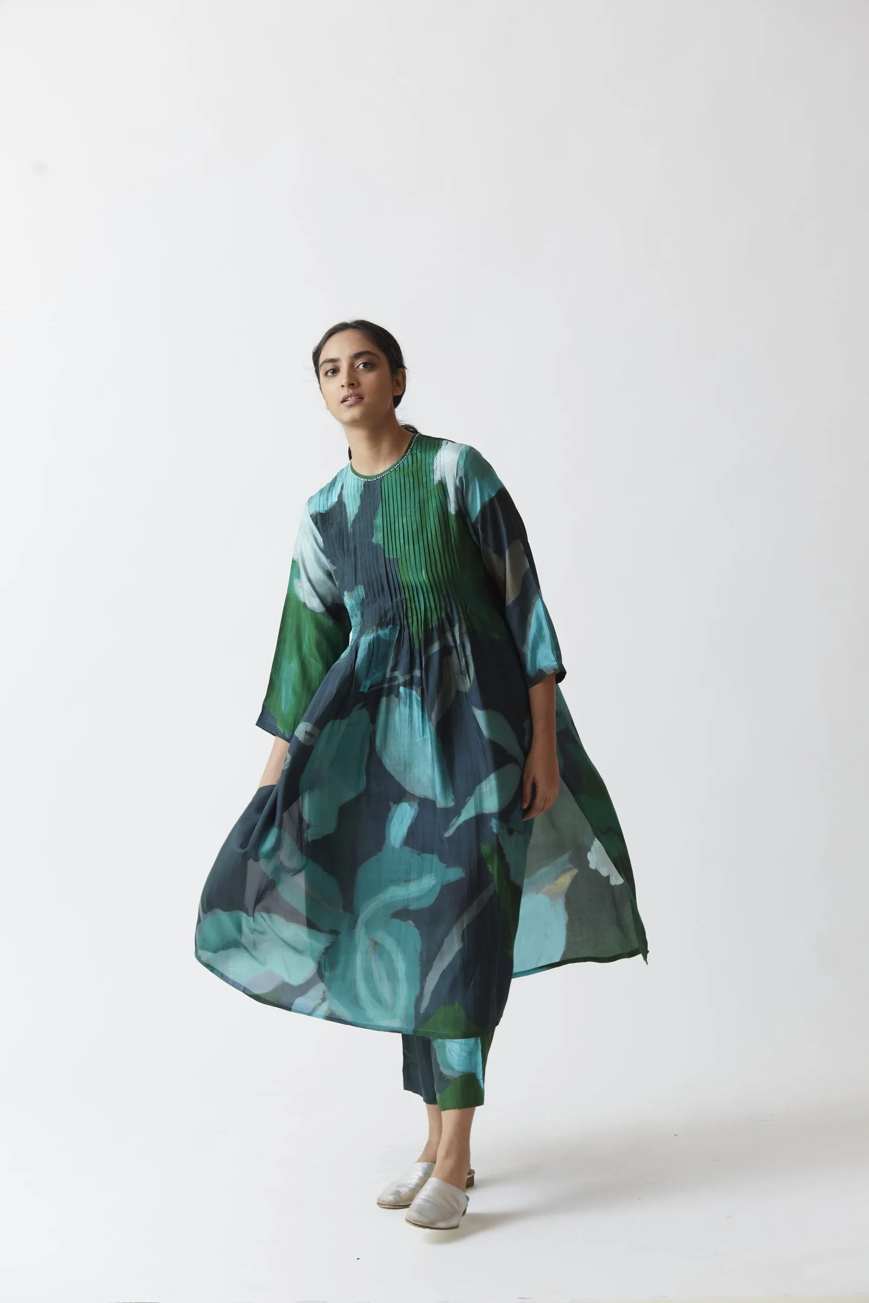 EMERALD SILK KURTA SET
