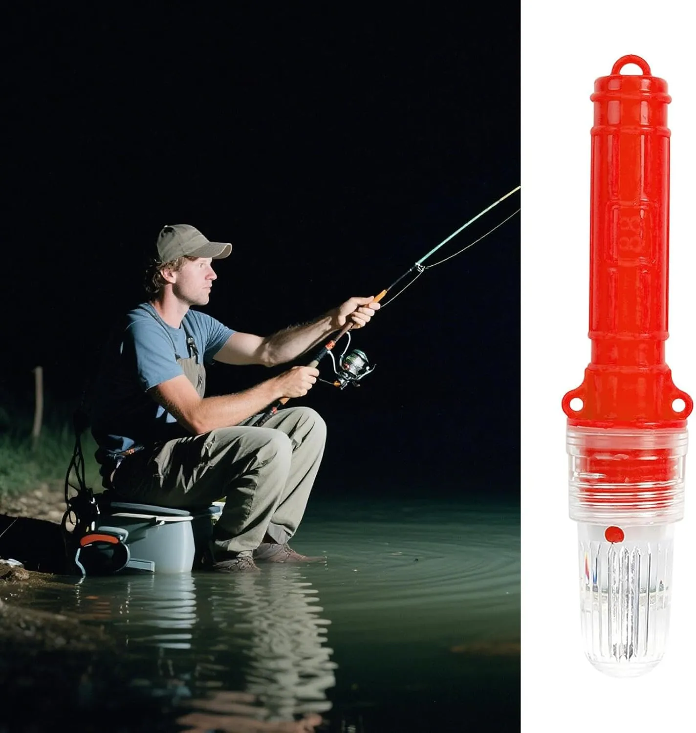 Fish Net Warning Light  Waterproof LED Marine Strobe, Durable Underwater Beacon Lamp | Ship Positioning Lighting Device, High Visibility Buoy Marker, Commercial Fishing Safety Signal for, Night