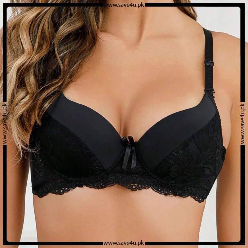 Floral Design Push Up Wired Ladies Bra