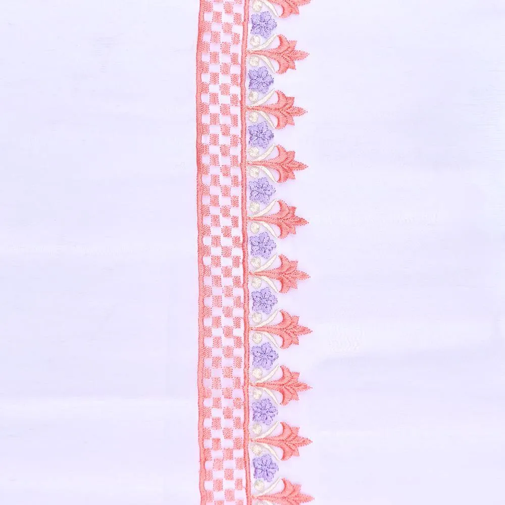Flower Motif Embroidery Patti Cute Applique Badge Des-194